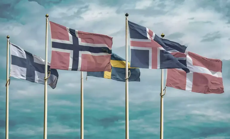Glück im Norden, Fahnen Nordeuropa