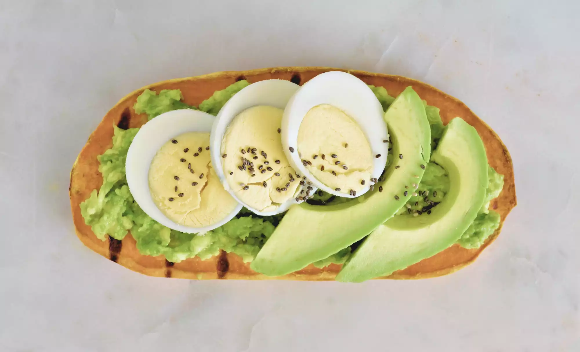 Süßkartoffel-Toast mit Käse